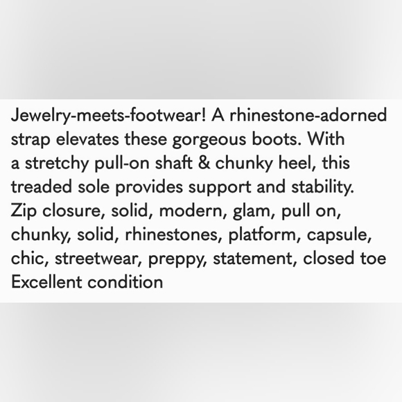 Madden NYC Black Rhinestone Embellished Amulet Platform Chelsea Boots Size 9 - Picture 6 of 10